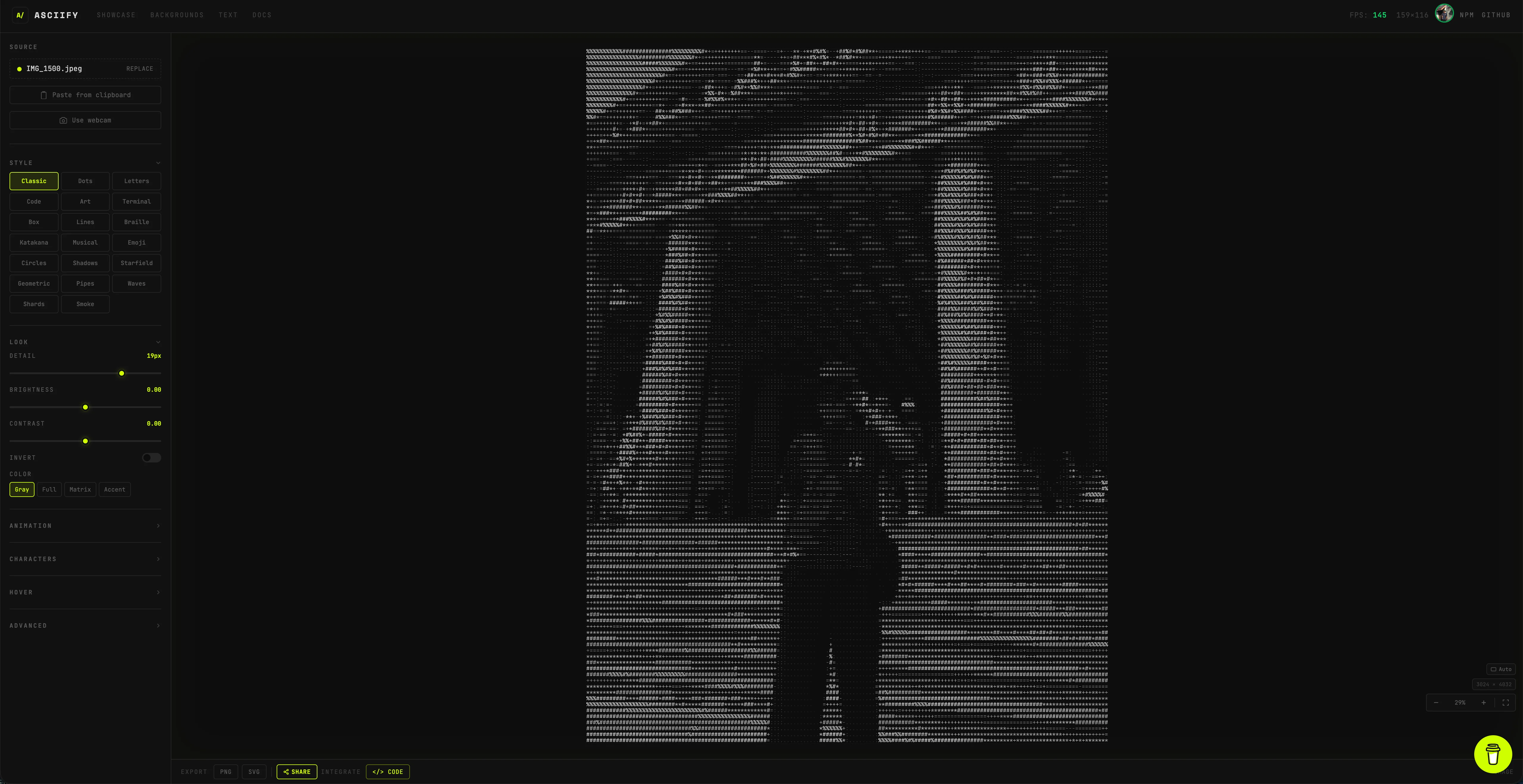 Asciify Engine preview